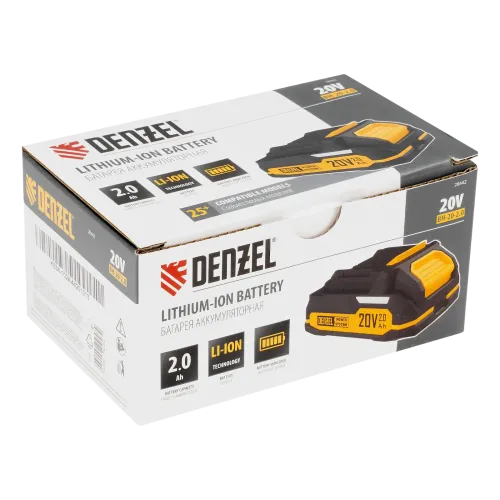 Аккумулятор д/дрели DENZEL BH-20-2.0, Li-Ion, 20 В, 2,0 Ач (28442)