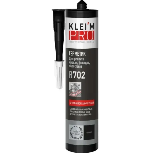 Герметик кремнийорганический KLEIM PRO R702 черный 300мл