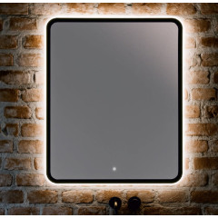 Зеркало EVA GOLD 100х80 см с LED подсветкой "Мария блэк" прямоугольное