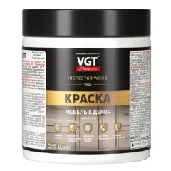 Краска VGT ВД-АК Premium для мебели и декора матовая IQ 133 база А 0,5кг