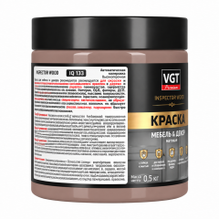 Краска VGT ВД-АК Premium для мебели и декора матовая IQ 133 Пепельно-коричневый 0,5кг