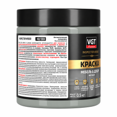 Краска VGT ВД-АК Premium для мебели и декора матовая IQ 133 Пепельно-серый 0,5кг