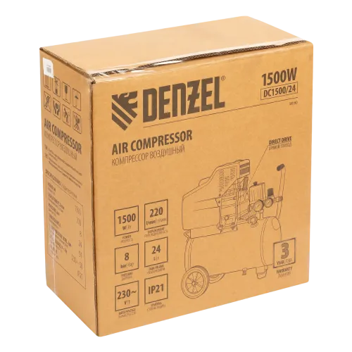 Компрессор DENZEL DC1500/24 (58160) (*15)