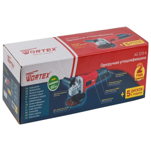 Машина углошлифовальная WORTEX 125мм AG1213-4 (*7)