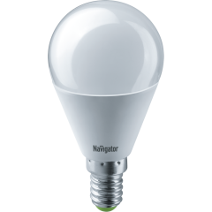 Лампа E14 светодиод.7Вт 2700К NAVIGATOR G45 шар
