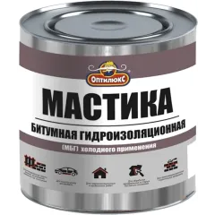 Мастика ОПТИЛЮКС битумная гидроизоляционная 1.8кг МБГ