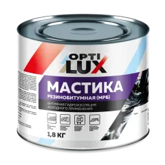 Мастика ОПТИЛЮКС резинобитумная 1.8кг МРБ
