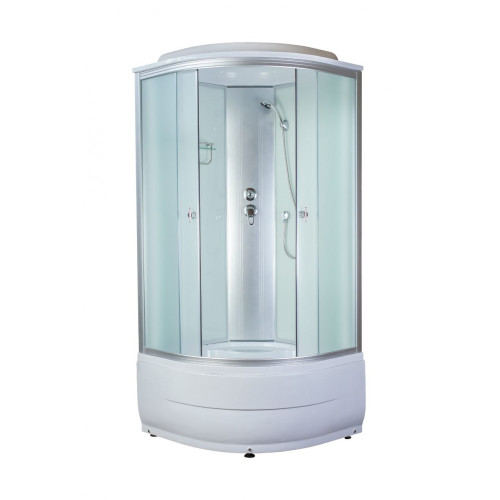 Душевая кабина ДАНА 110х110х215см выс. поддон, белое заднее стекло, 720 W (3кор.)