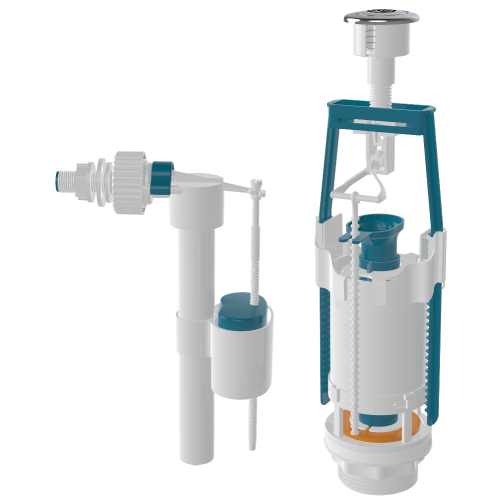 Арматура сантехническая ZEGOR б/п, кнопка старт/стоп, хром (SA436-6)