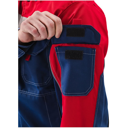 Костюм лето РОЛЬФ куртка/полукомб. СИНИЙ/КРАСНЫЙ Твил-240 (52-54, 182-188)