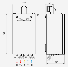 Котел газовый настенный HAIER SpaceSlim 1.24 TW 24 кВт (1 контурный)