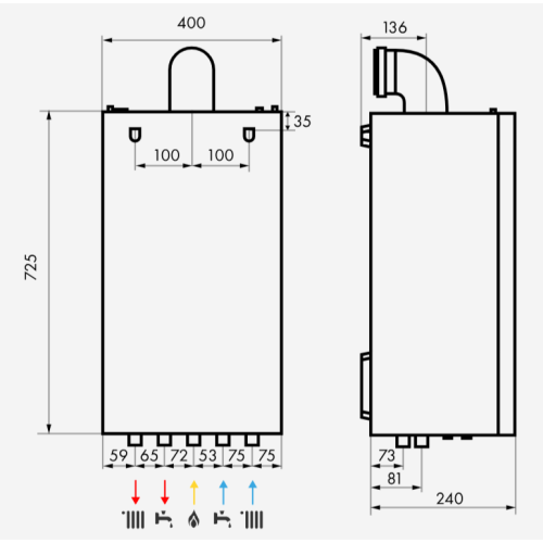 Котел газовый настенный HAIER SpaceSlim 1.24 TW 24 кВт (1 контурный)