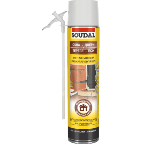 Пена монтажная SOUDAL бытовая окна и двери летняя 750мл (111580)