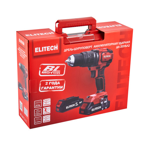 Шуруповерт ELITECH ДА 20УБЛ2 (E2201.047.01)