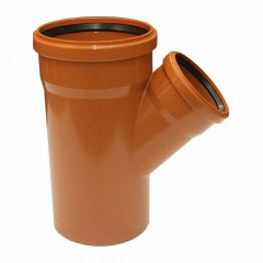 Тройник кан. наружний РТП ф 160/110х45° РЫЖИЙ