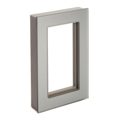 Рамка 2-пост Катрин (без перемычки) стекло серебро GFR00-7012-03