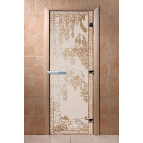 Дверь банная DoorWood 70*190 Березка Сатин(*8)