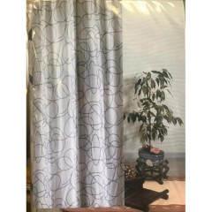 Шторка для ванной ZALEL серый фон 180x200см