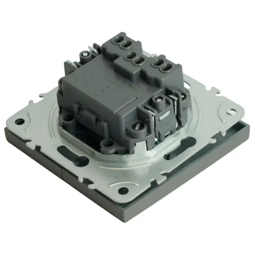 Выключатель 2-кл ЭМИЛИ платиново-серый RSW10-5104-10