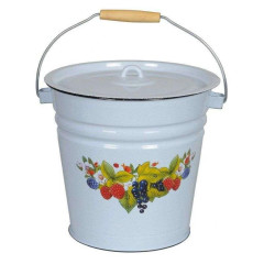 Ведро эмаль 12л с крышкой 1с28с рисунок Северсталь