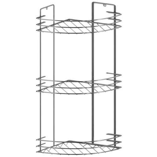 Полка для ванной комнаты угловая 3-х ярусная, цвет хром АТП66С (6827806)