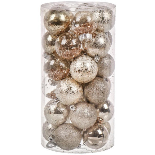 Шары новогодние набор 30шт 6см, микс (SYQA- 0123294)