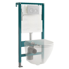 Кнопка смыва для инсталляции EVA GOLD 400 круг, матовый хром 03