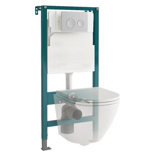 Кнопка смыва для инсталляции EVA GOLD 400 круг, матовый хром 03