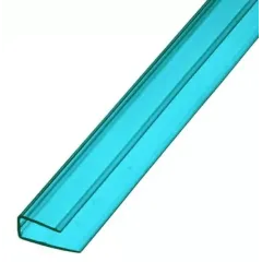 Поликарбонат сот. U-профиль 8мм, 2.1м бирюза