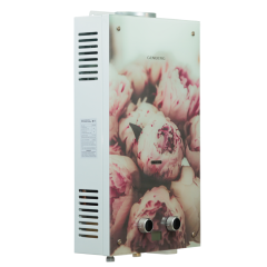 Водонагреватель газовый проточный GENBERG 210.01 Пион, декор-eco 10л