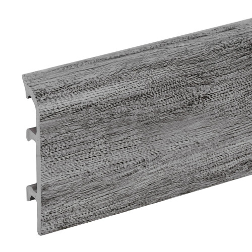 Плинтус вспененный КлассикСофт с кабельканалом 80мм 2,2м / Дуб пепельный 401