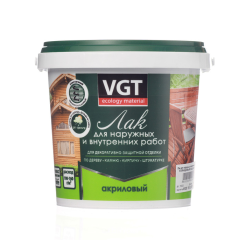 Лак VGT для н/р в/р глянцевый акрил б/цв 0,9кг