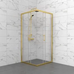 Душевое ограждение ТРИТОН Фикс-Голд 90х90 квадратное (без поддона)