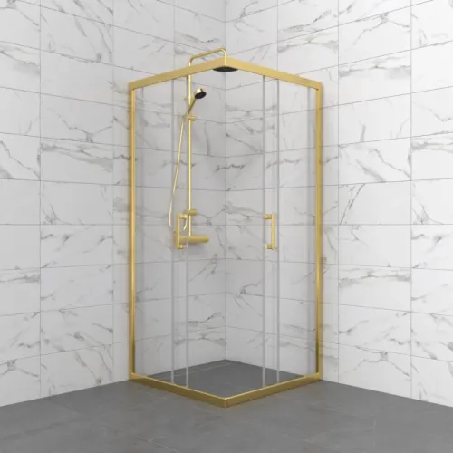 Душевое ограждение ТРИТОН Фикс-Голд 90х90 квадратное (без поддона)