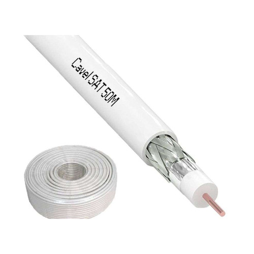 Кабель антенный SAT 50M (жила медь, оплетка медь луженая) CAVEL (288841)