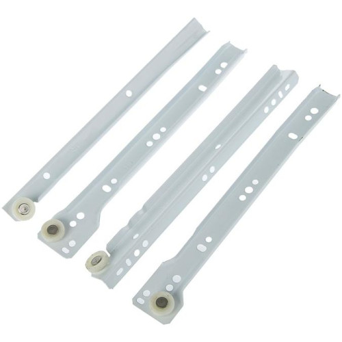 Направляющая роликовая КДМ 350мм 0,8мм белый(ЦБ027927)