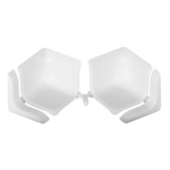 Набор комплектующих для универ. бордюра на ванну БВу25-К4-Ф1 белый глянец