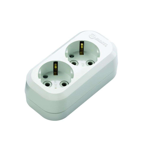 Колодка 2-пост. 2Р+E белая 16А MAKEL MGP111
