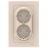 Розетка 2-ая 2P+E AtlasDesign шторки в сборе беж. SchE ATN000226