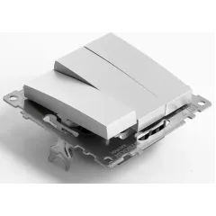 Выключатель 3-кл Катрин серебро GLS10-7108-03