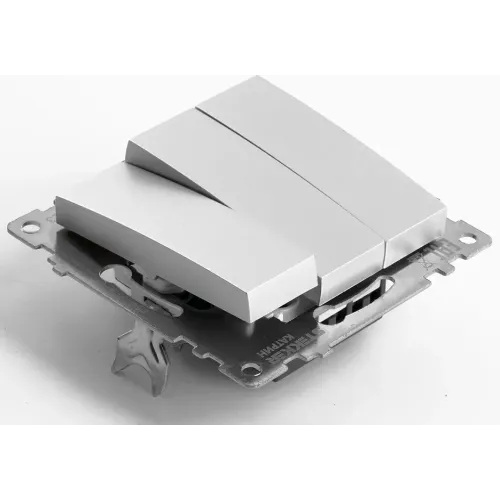 Выключатель 3-кл Катрин серебро GLS10-7108-03