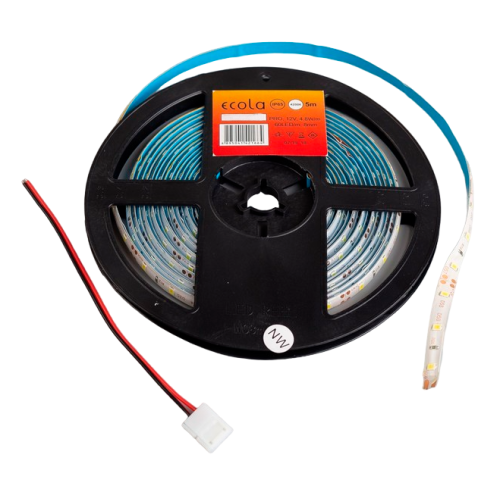Светодиодная лента 12V Ecola 60Led 4,8W IP65 теплый свет SMD3528 5м P5LW05ESB