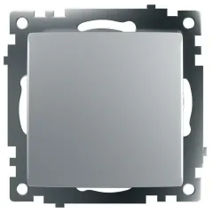 Переключатель 1-кл Катрин перекрестный серебро GLS10-7110-03