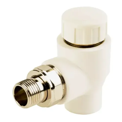 Кран термостатический п/п угловой для радиатора RTP нар. резьба ф 20х1/2