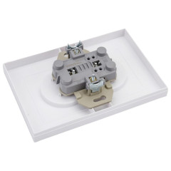 Розетка 2-ая 2P UNIVersal Афина в сборе белый A0102