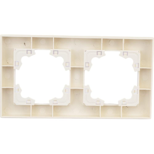 Рамка 2-пост UNIVersal Афина сл.кость A0044-I