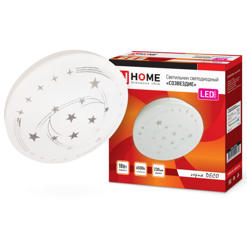 Светильник (LED) 18Вт(1170Lm) СОЗВЕЗДИЕ d230 6500K IN HOME IP40 2239