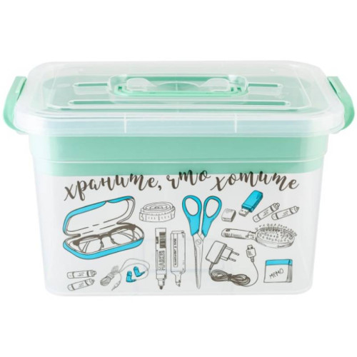 Контейнер хозяйственный 6,5 л Полимербыт Важные мелочи С80902