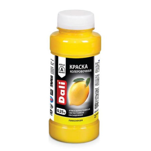 Краска DALI колеровочная ЛИМОННЫЙ 0,25кг