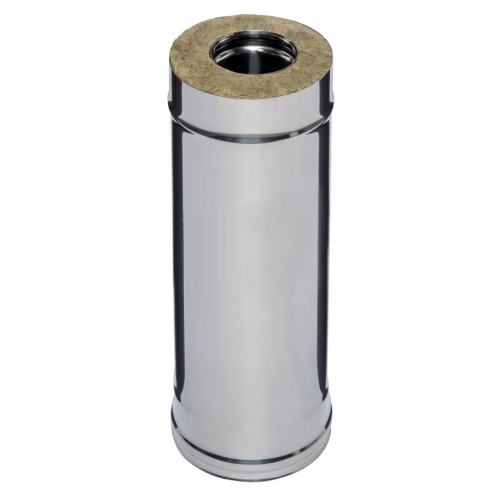 Дымоход сэндвич труба 0,8мм Ф130*200 L=0,5м нержавеющая сталь (Феррум)